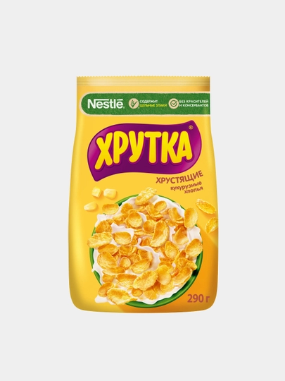 Кукурузные хлопья ХРУТКА, обогащённые кальцием, 290 г - 