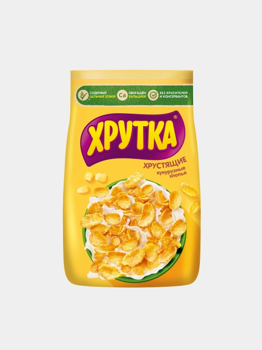 HRUTKA kalsiy bilan boyitilgan qarsildoq makkajo'xori parchalari, 290 g