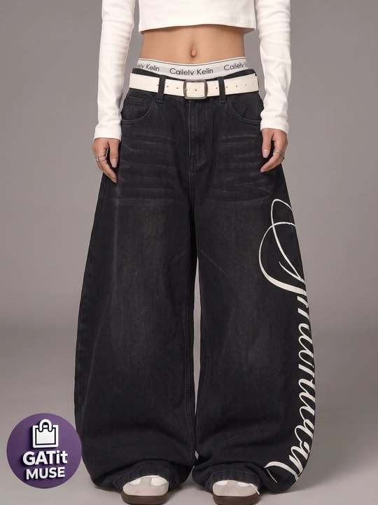 Ayollar jinsi shim baggy keng oversize Y2K streetwear skater GATit MUSE