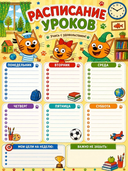 Dars jadvali maktab uchun (planner)