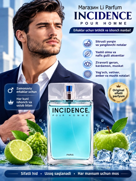Erkaklar uchun xushbo'ylangan suv Cyrus, 100 ml