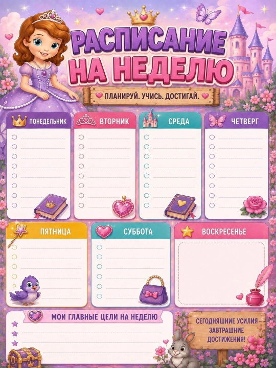 Dars jadvali maktab uchun (planner)