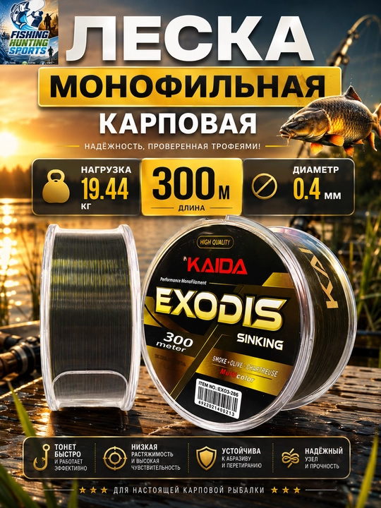 Karp ovlash uchun mustahkam leska - 