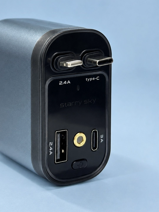 Автомобильное зарядное устройство 4 в 1 с Type-C, Lightning, USB, кабель 60 см