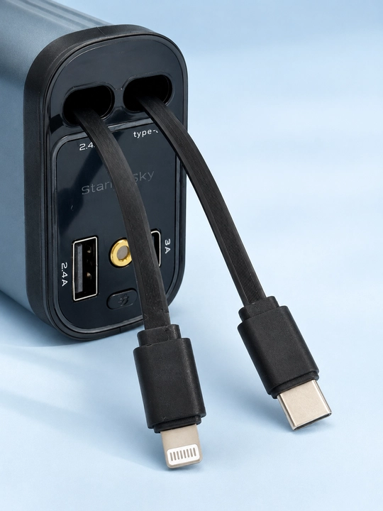 Автомобильное зарядное устройство 4 в 1 с Type-C, Lightning, USB, кабель 60 см