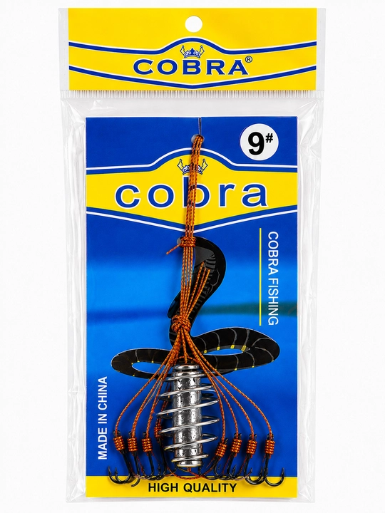 COBRA 7 ta ilgakli baliq ovlash moslamasi zog‘ora baliq ovlash uchun kuchaytirilgan oziqlantiruvchi prujina