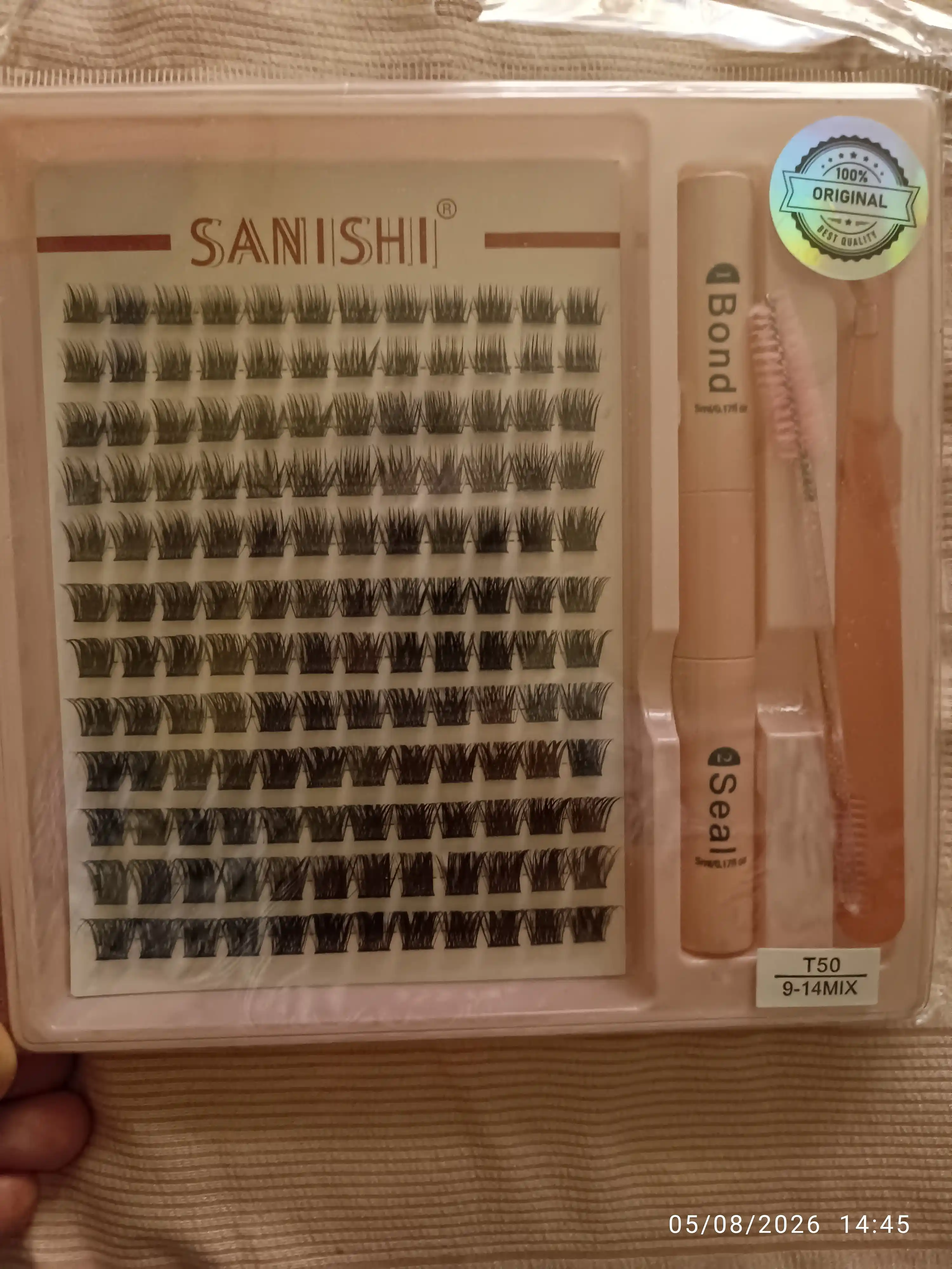 3D effektli, pinset va yelimli yasama kipriklar to‘plami, sovg‘a sifatida cho‘tka sanishi