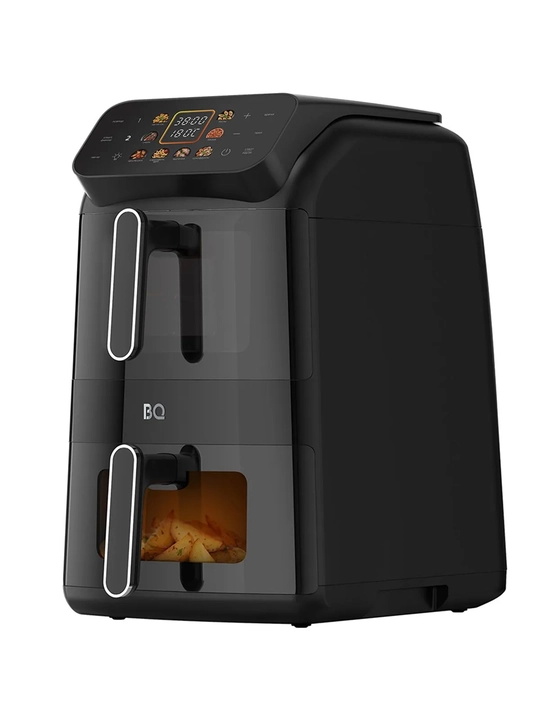 Аэрогриль 10 в 1 с двумя чашами BQ AF1111S 11л, 2500Вт, 8программ, Технология 360° Dual Cyclone