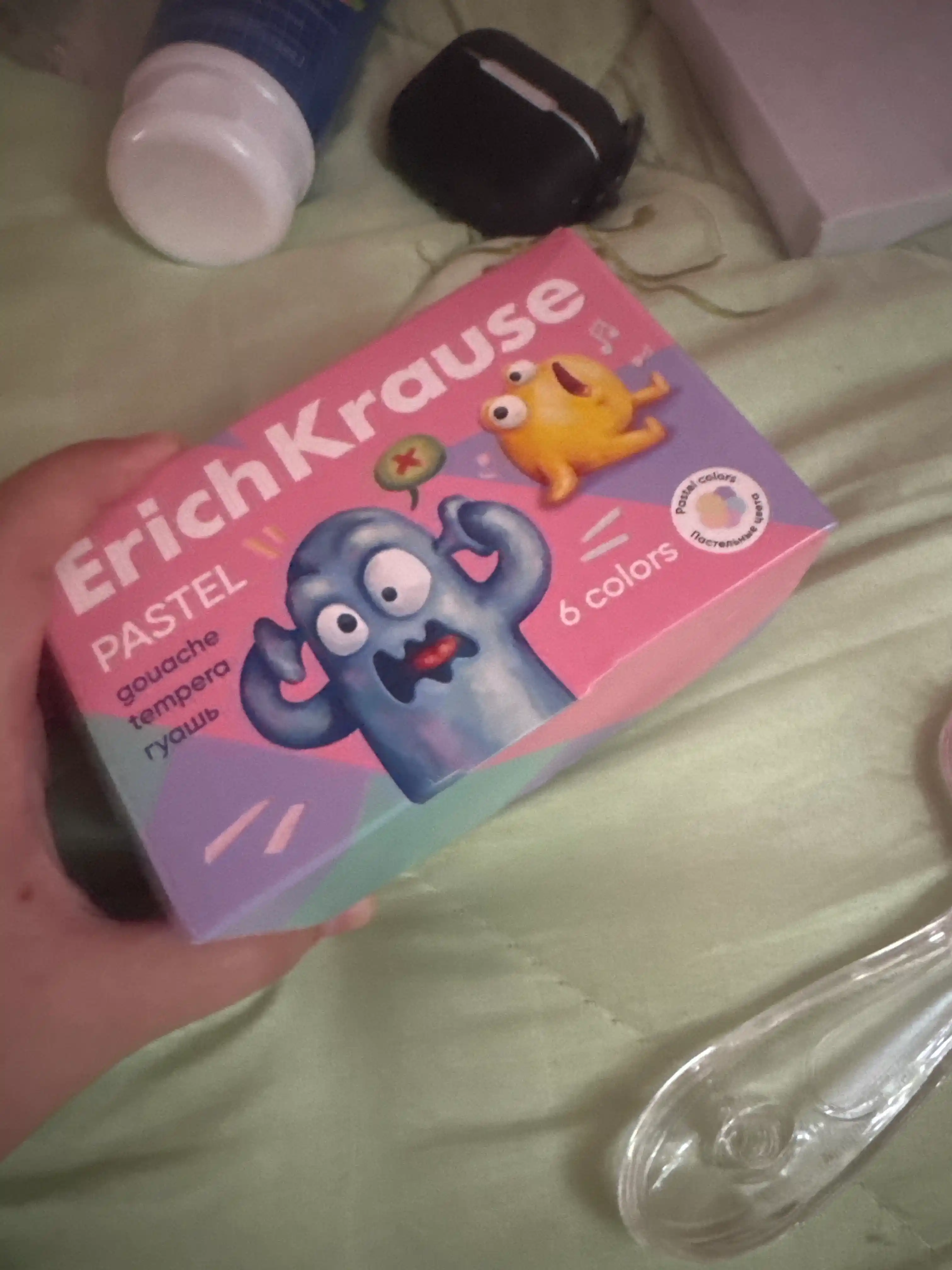 Гуашь ErichKrause Jolly Friends Pastel 6 цветов по 20 мл  61418