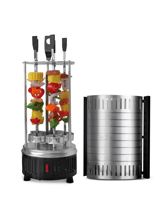 Электрошашлычница для кухни BQ BBQ 1001, мощность 1000Вт, до 240°C, 5 шампуров