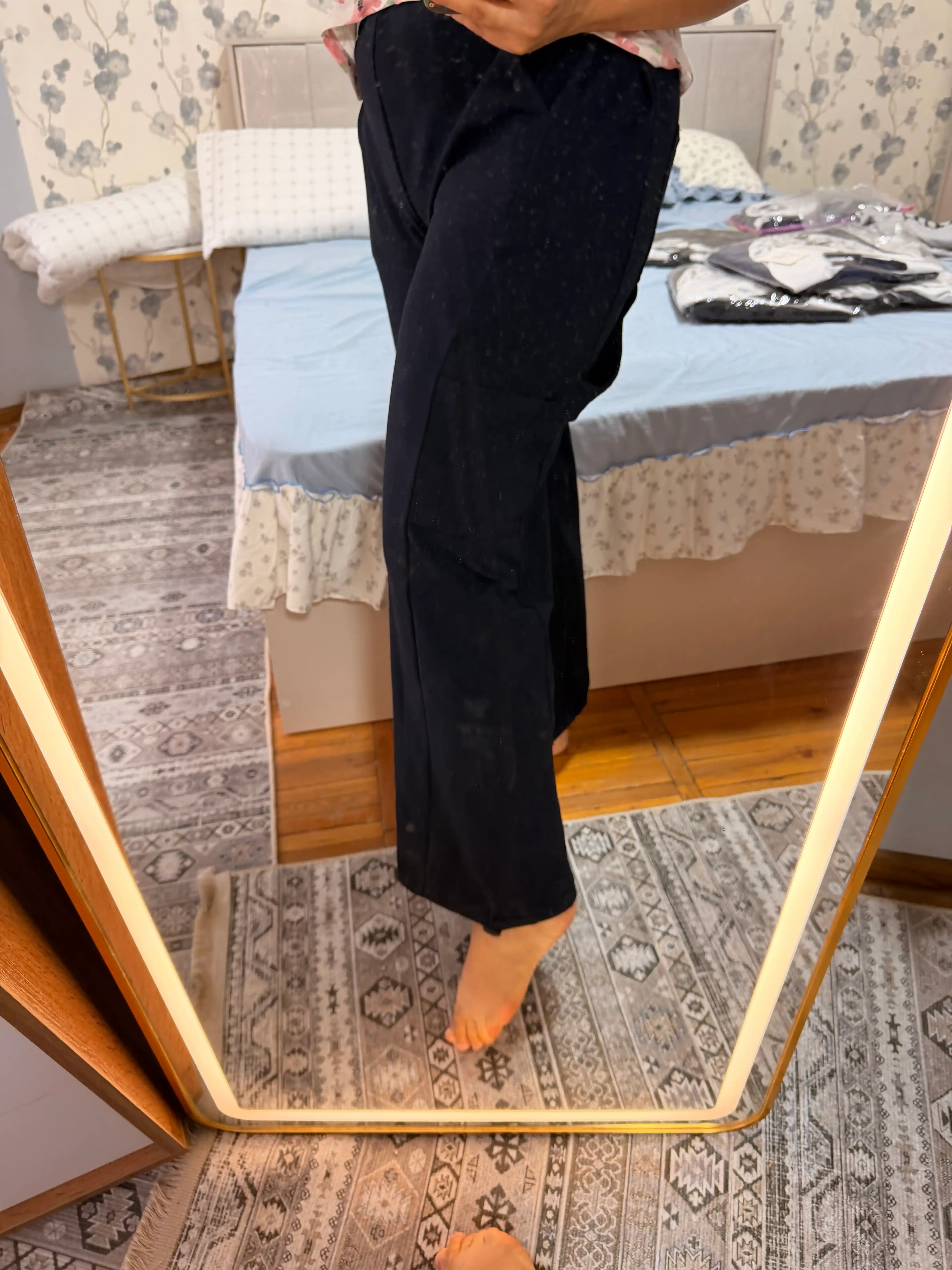 Ayollar jogger shimlari oversize 42–50, keng shalvar shim bahor-yoz-kuz