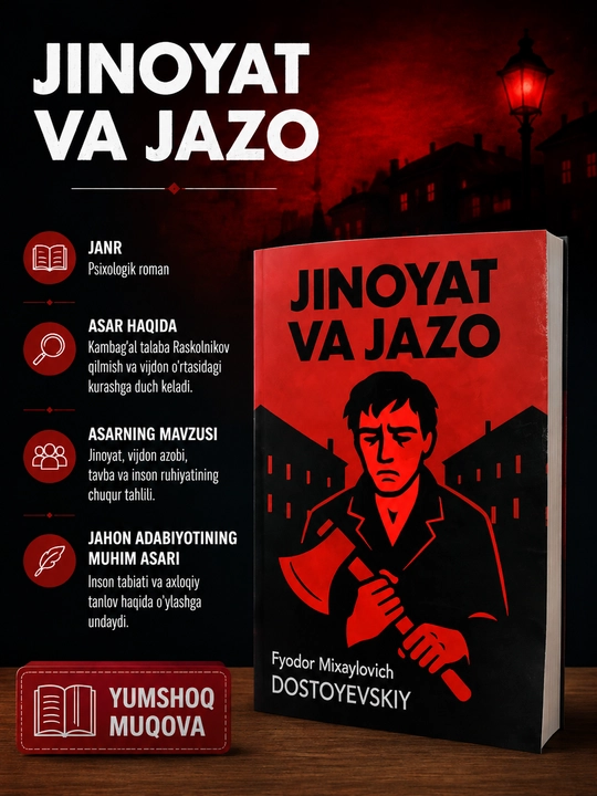 Жиноят ва жазо — Фёдор Михайлович Достоевскийнинг машҳур романи - 