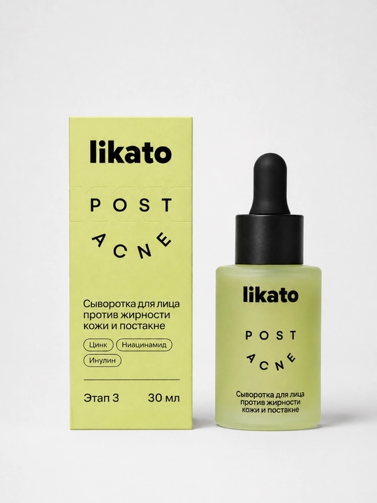 Yuz uchun serum, sivorotka yuz uchun niatsinamid va sink bilan LIKATO, 30 ml