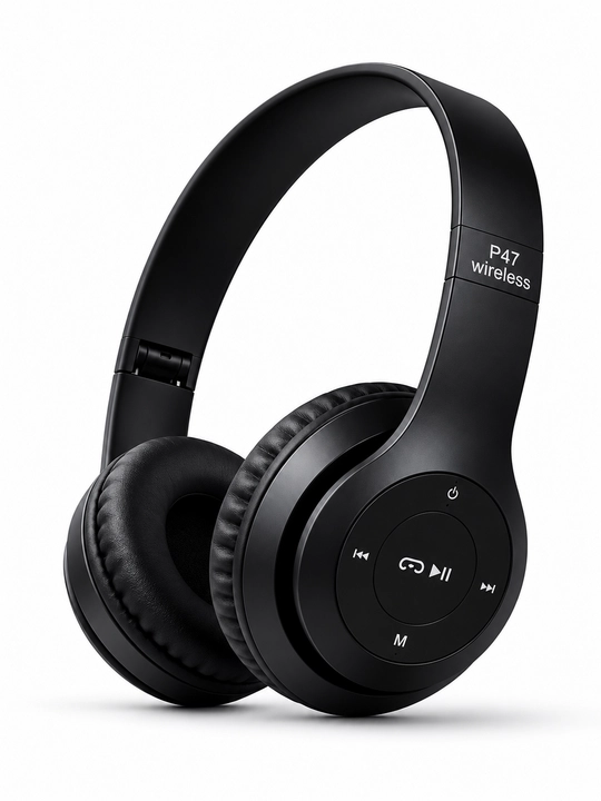 Simsiz quloqchinlar P47, Bluetooth 5.0, yig'iluvchan, mikrofon bilan, shovqinsiz