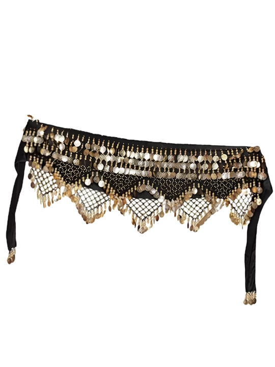 Арабский платок для танца живота, для арабских танцев Belly Dance, с монетками