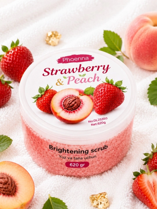 Yuz va tana uchun namlantiruvchi tiniqlashtiruvchi "Phoenna Brightening Scrub" skrabi, 620 - 