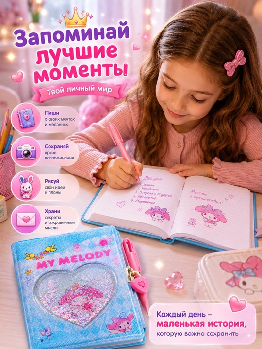 Shaker effektli Capybara kundaligi, 96 varaq, yaltiroq glitter muqovali bloknot