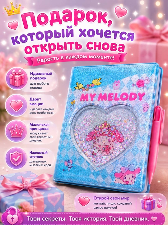 Shaker effektli Capybara kundaligi, 96 varaq, yaltiroq glitter muqovali bloknot