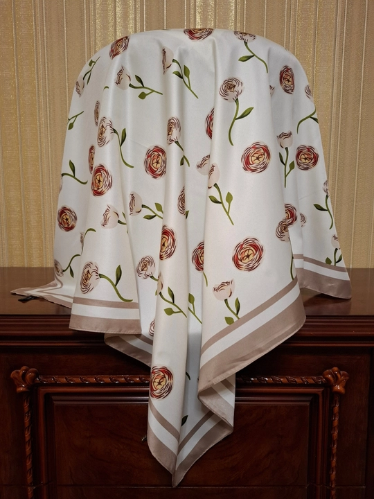 Ayollar uchun ipak ro‘mol, hijob, 90 x 90 sm
