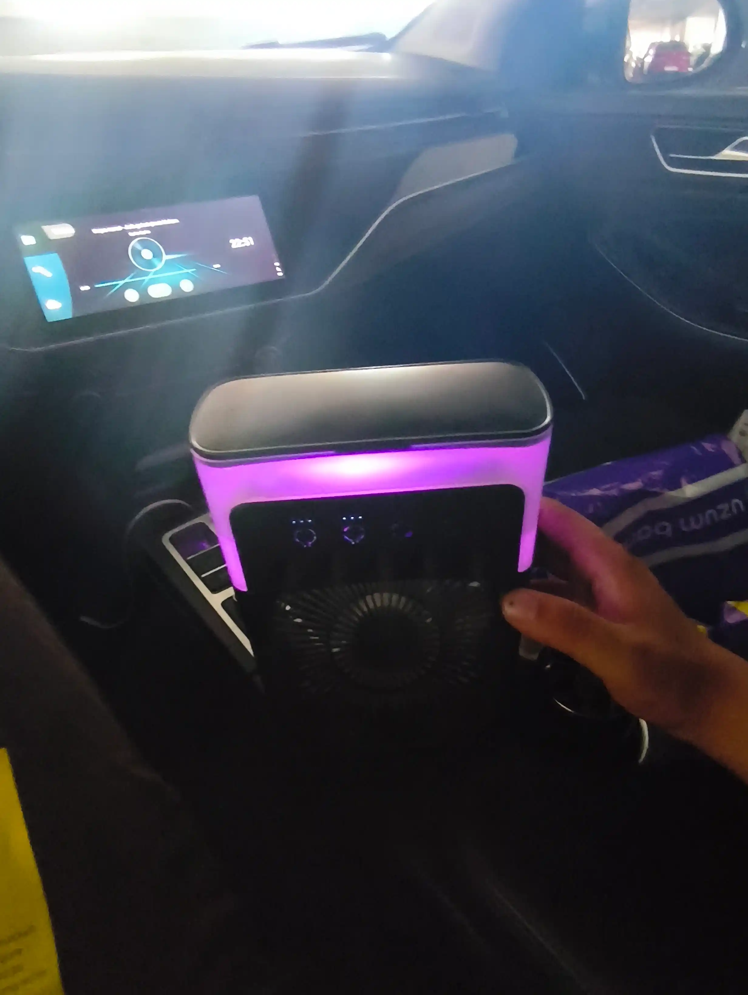 Portativ mini konditsioner, namlagich, mini ventilyator, 3 tasi 1da