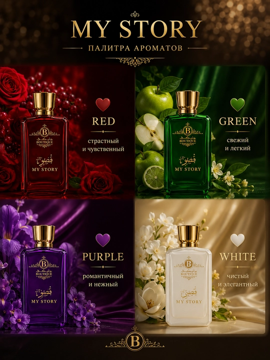 Boutique My Story 100 ml atir suvi — ayollar uchun uzoq saqlanuvchi Eau de Parfum
