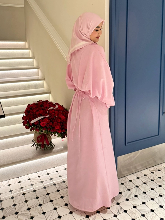 Женское длинное платье, Free Size 46–50, с поясом, повседневное