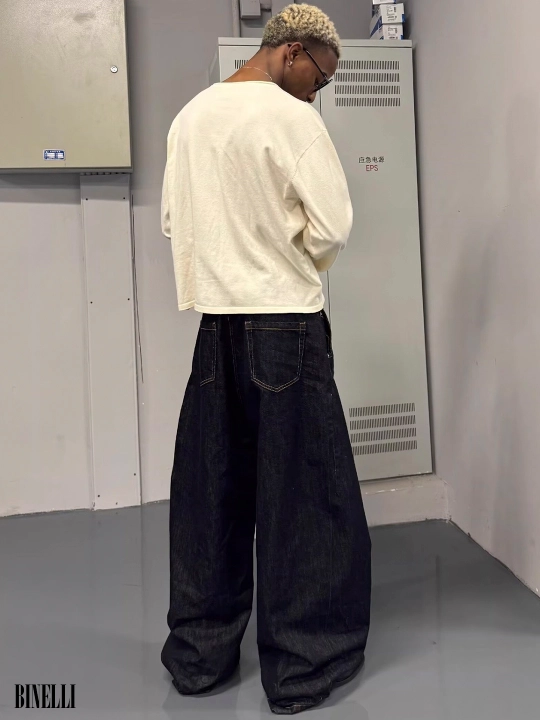 Keng baggi jinsi ETHER, erkaklar va ayollar va o‘smirlar uchun, S-XL o‘lchamlari