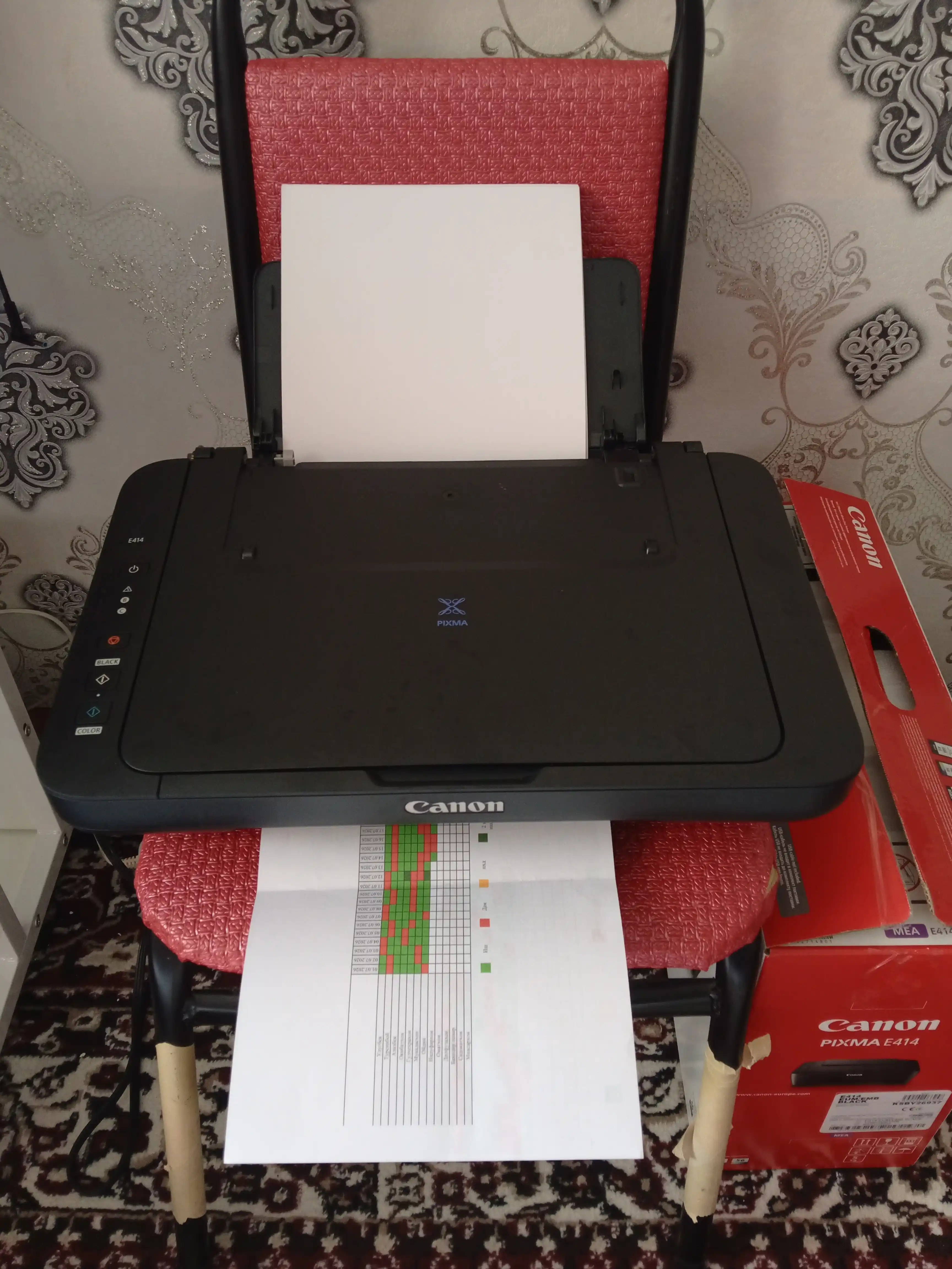 Canon PIXMA E414 MFU, A4, USB, rangli chop etish, 3-in-1