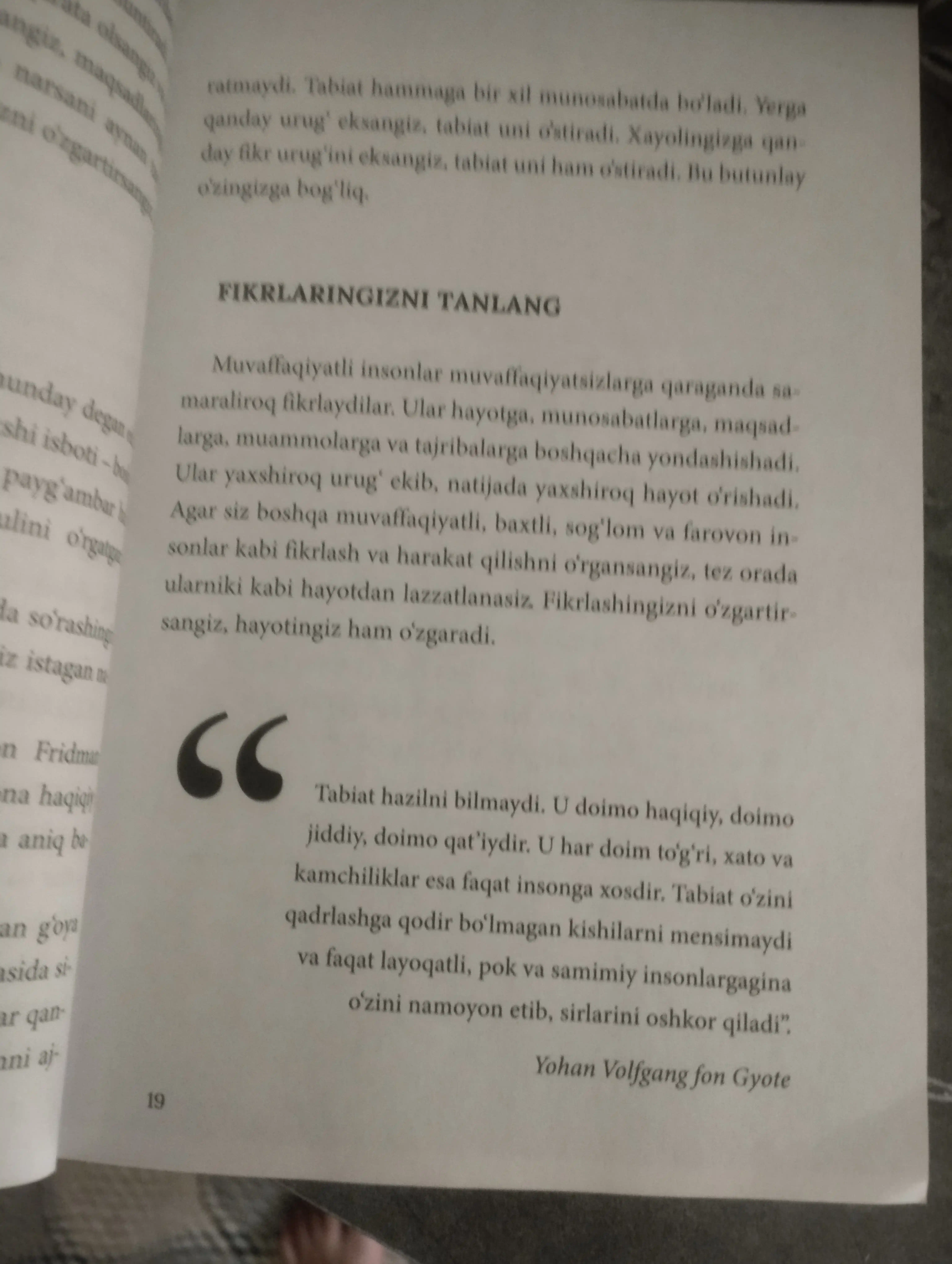 Fikrlashingni o‘zgartir, hayoting o‘zgaradi — muvaffaqiyat sari