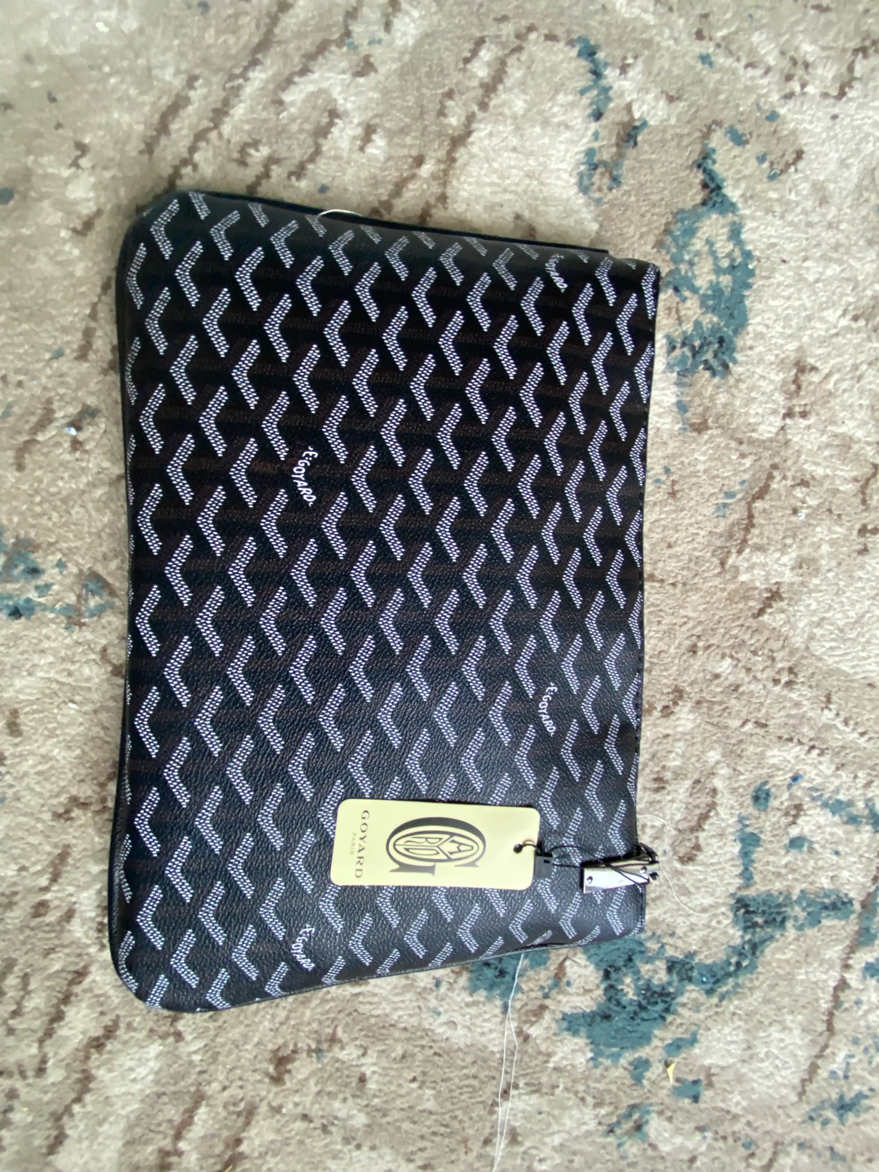 Мужской современный клатч в стиле Goyard (31х21 см)