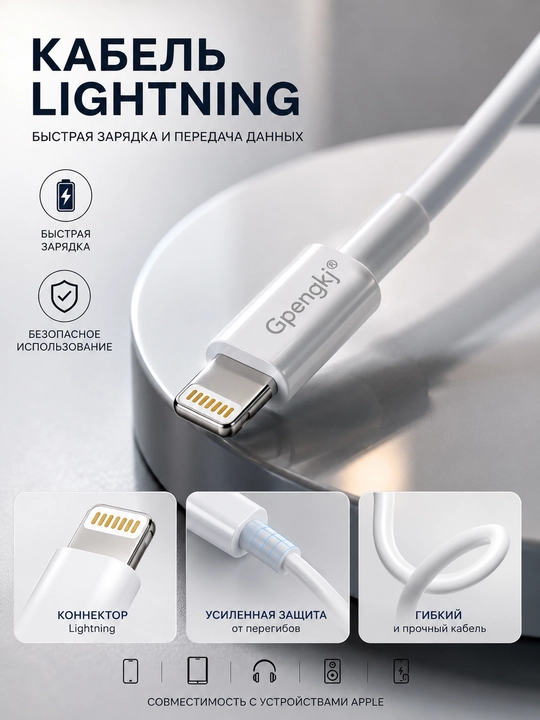 Зарядное устройство 40W 2×USB-C Power Delivery с кабелем USB-C 1 м | GP-J210C