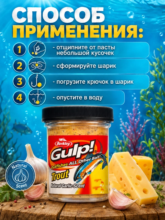 Форелевая паста, паста для ловли форели Berkley PowerBait