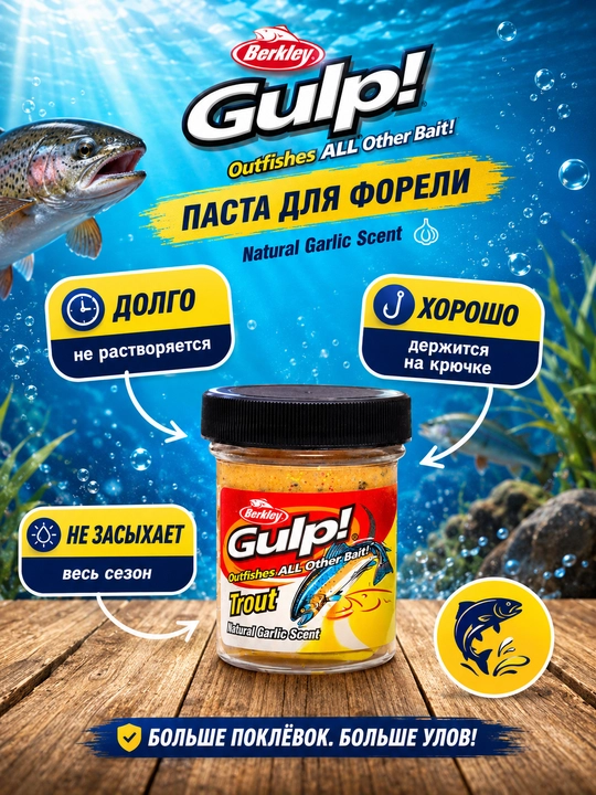Форелевая паста, паста для ловли форели Berkley PowerBait