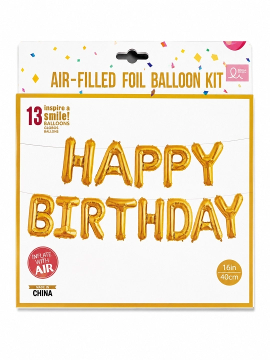 Воздушные шары с Happy Birthday для фотозоны
