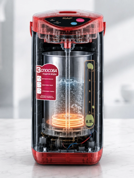 Termopot, elektr choynak, 6.8 l, RAF R7904, suv taqsimlagich, choynak, 800