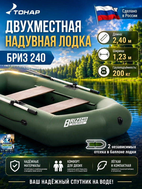 Лодка надувная ПВХ БРИЗ - 