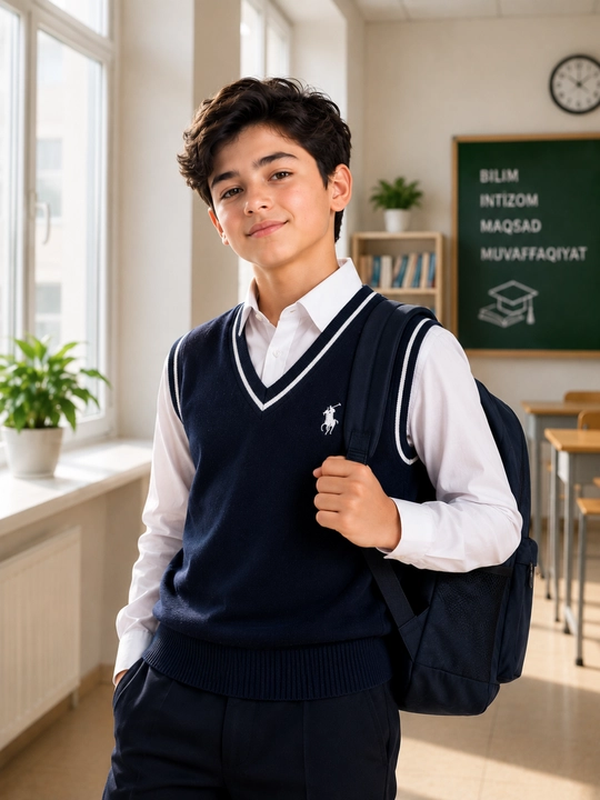 Maktab nimchasi, bolalar jileti, maktab formasi, uniseks, 7–14 yosh