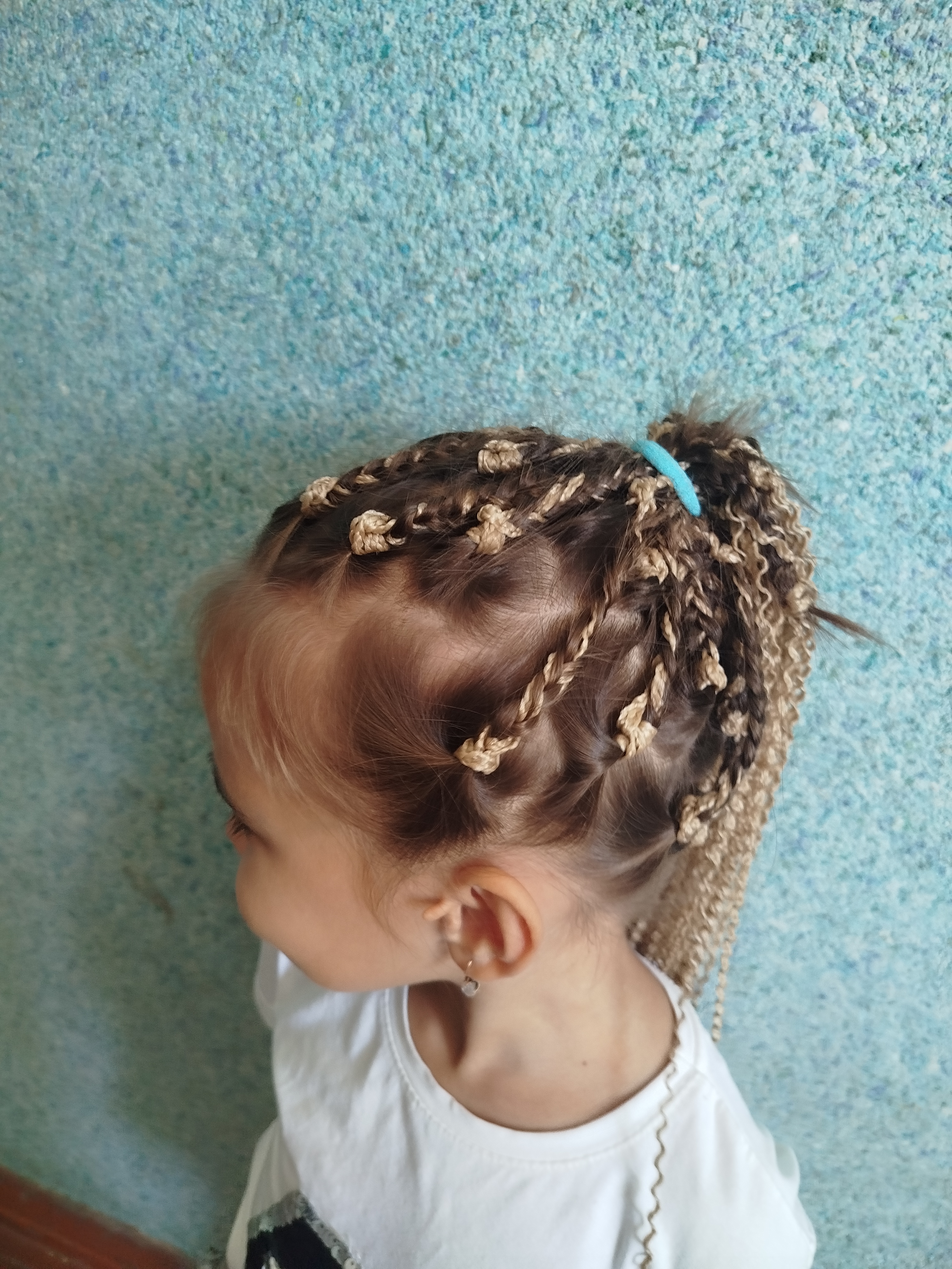 Makaron ipli Braid soch to'plami, sun'iy soch tolalari, 100 g, turli ranglar