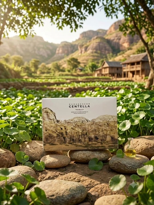 SKIN1004 Madagascar Centella Travel Kit yuz parvarishi uchun miniatyuralar toʻplami - 