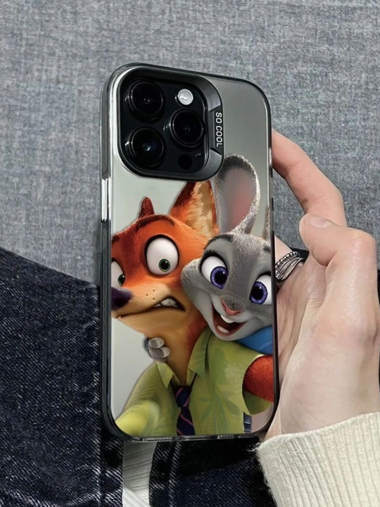 Чехлы для iPhone 13, 14, 15, 16 Pro, Pro Max силикон, дизайн, Зверополис