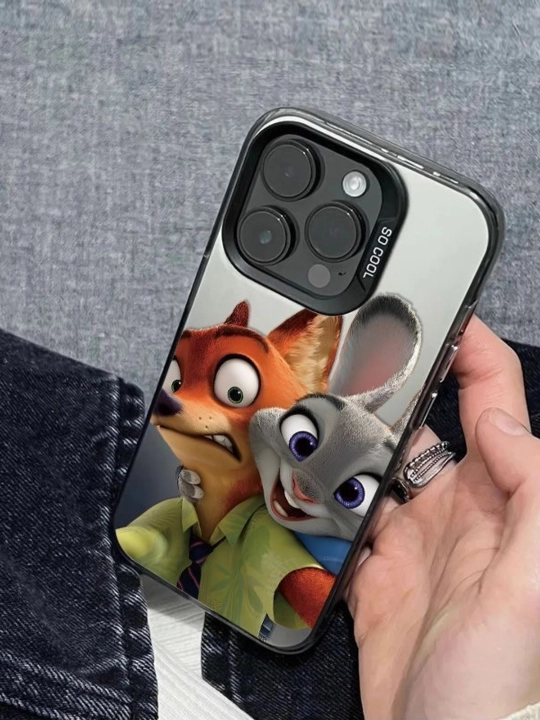 Чехлы для iPhone 13, 14, 15, 16 Pro, Pro Max силикон, дизайн, Зверополис - 