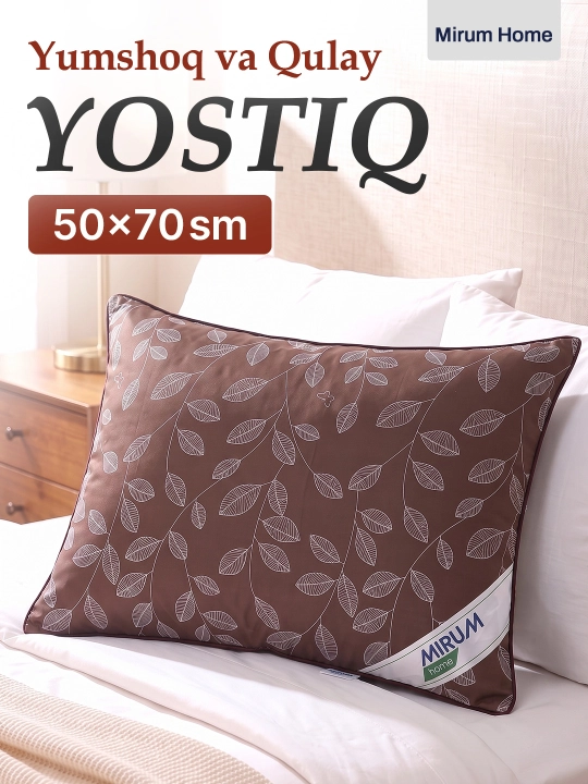 Uyqu uchun yumshoq yostiq Mirum Home 50x70, qulay yumshoq yostiqcha - 