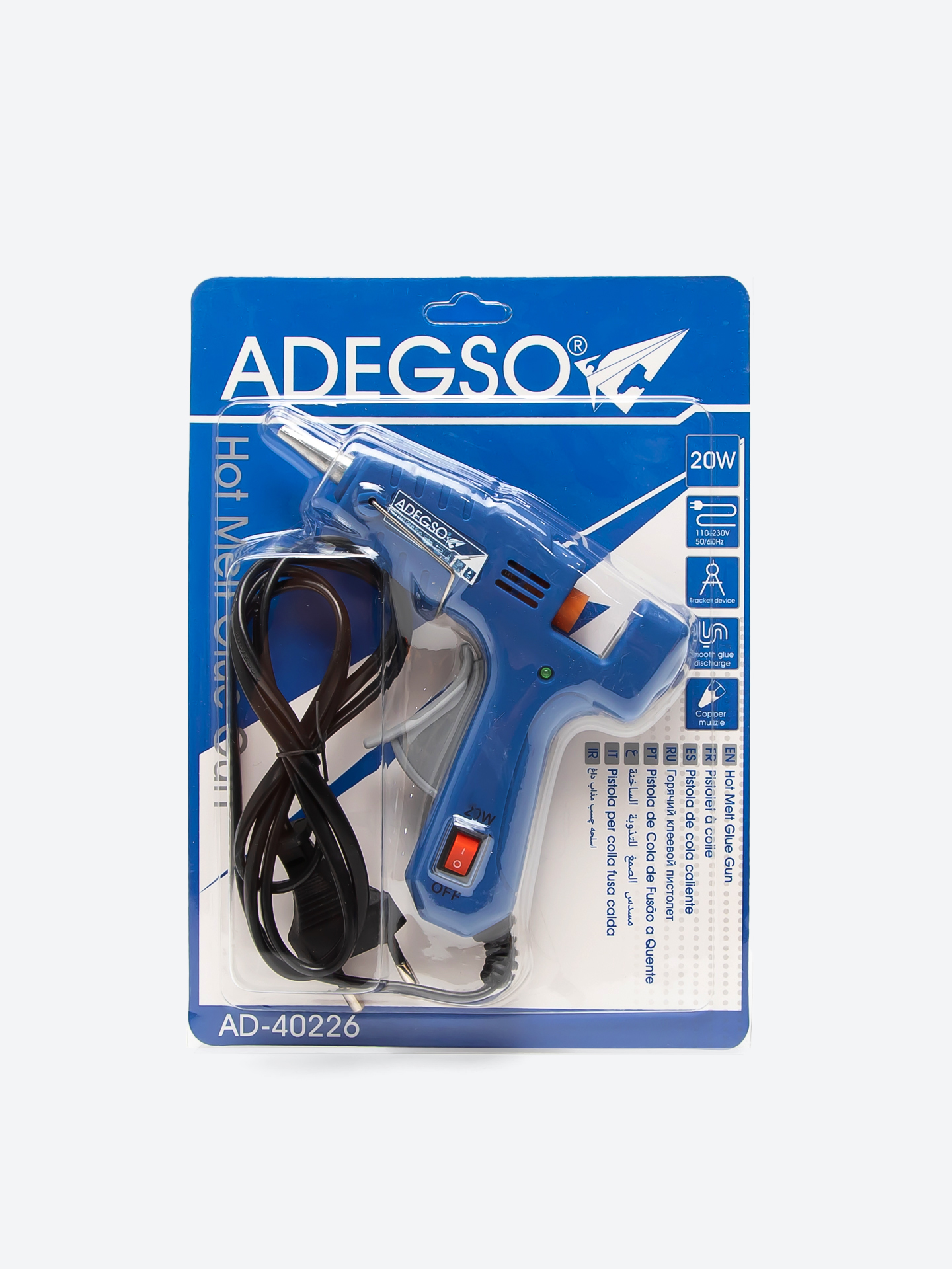 ADEGSO AD-40226 elim quroli – 20W issiq silikon qurol