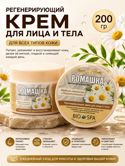 Yuz va tana uchun namlovchi krem, 200 ml - 