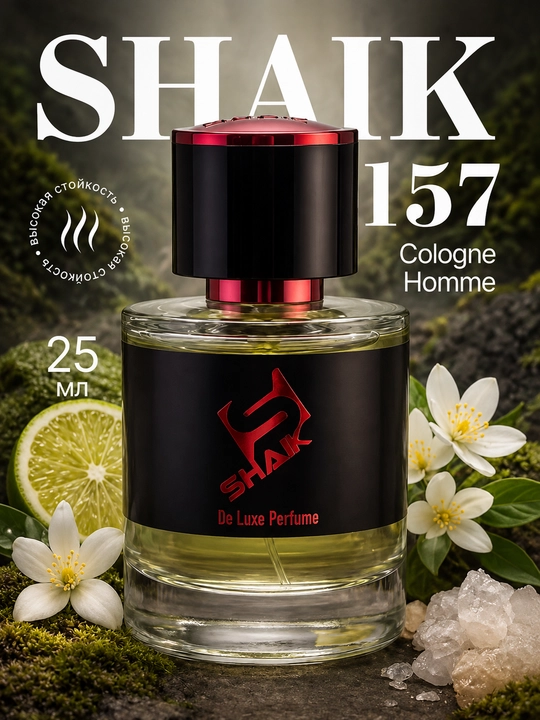Parfyumlangan suv SHAIK 157, Homme Cologne 2013, erkaklar uchun, 10, 20, 25, 50, 100 ml