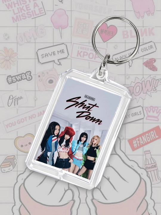BTS, BLACKPINK, K-POP breloklari — ikki tomonlama, yaltiroq, nafis - 