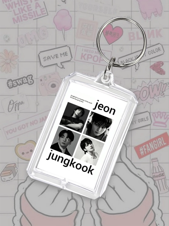BTS, BLACKPINK, K-POP breloklari — ikki tomonlama, yaltiroq, nafis - 