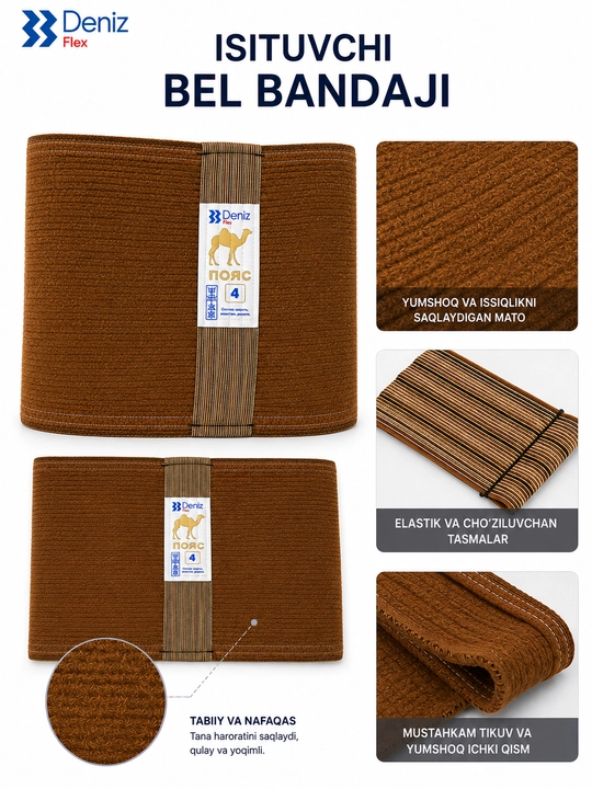 Isituvchi bel bandaji, qo'llab-quvvatlovchi termokamar, uniseks, S-XXL