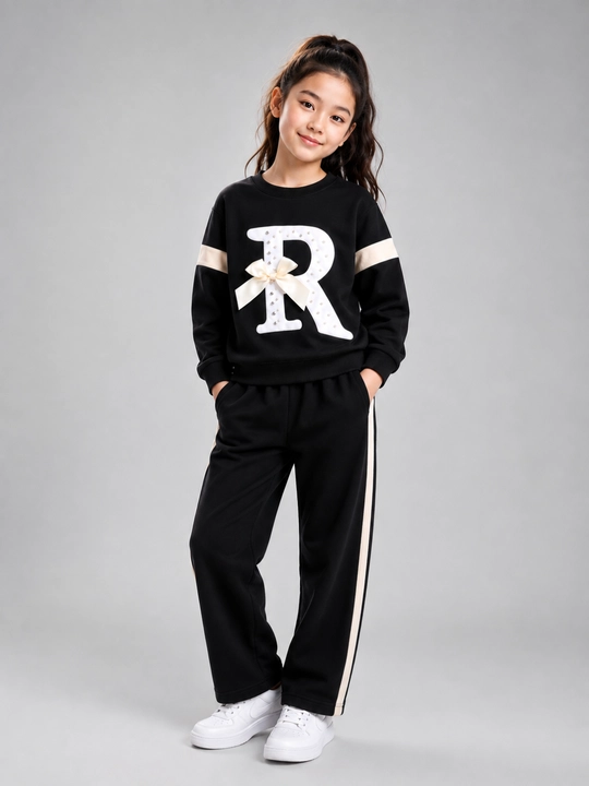 Qizlar uchun sport dvoyka, kundalik kostyum, yengil polyester komplekt, 2 qismli kiyim