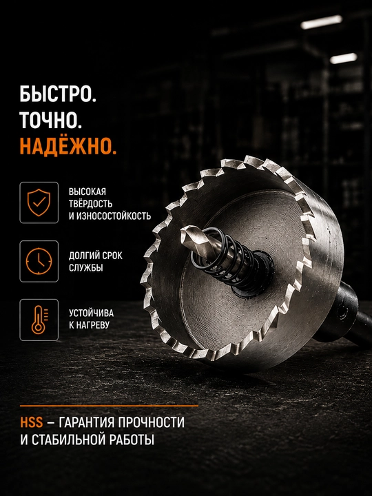 Коронка по металлу HSS 16–70 мм